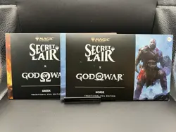 MTG: Secret Lair - God Of War Greek/Norse FOIL Set + Bonus Sol Ring Card IN HAND - Image 2