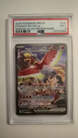 Pokemon 2025 Destined Rivals Ethan's Ho-Oh EX PSA 9 - Image 1