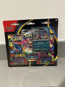 Pokemon TCG Mega Evolution Phantasmal Flames Triple Booster Pack New and Sealed - Image 1