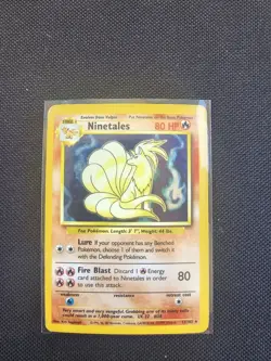 Pokemon TCG Ninetales Base Set 12/102 Holo Unlimited Holo Rare - Image 1