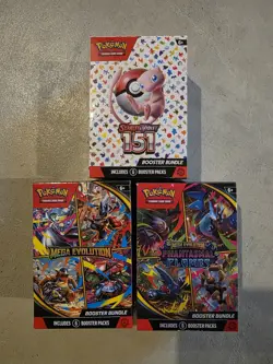 Pokemon TCG Booster Bundles Assortment: 151, Mega Evolution, Phantasmal Flames - Image 1