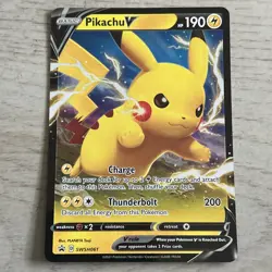 Pokemon Pikachu V SWSH061 Holo Black Star Promo Ultra Rare NM/MINT - Image 1