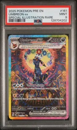2025 POKEMON PRE EN-PRISMATIC EVOLUTIONS #161 UMBREON EX PSA 9 - Image 1