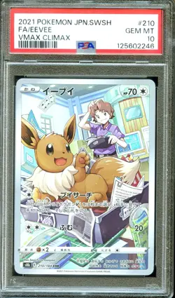 PSA 10 - Eevee 210/189 CHR Vmax Climax - Japanese Pokemon - Image 1