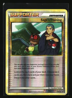 Pokemon SAGE'S TRAINING 77/90 Reverse Holo (2010 Undaunted) LP/Light Play - Image 1