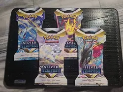 Silver Tempest x4 Packs - Pokemon Full Art Set SWSH Sealed Booster Pack Lot - Image 1