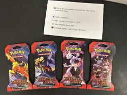Pokemon TCG Destined Rivals Sleeved Boosters, Full Art (Set), Sealed, Lot of 4 - Image 1