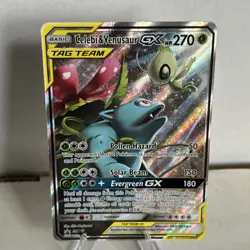 Celebi & Venasaur-GX (Promo) - #SM167 Pokemon Sun & Moon Ultra Rare Black Star - Image 1