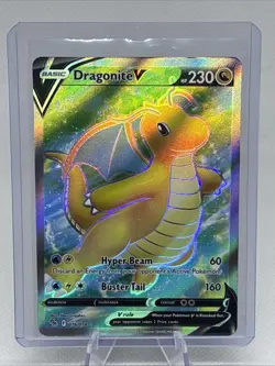 Dragonite V (Full Art) 076/078 Pokemon GO Holo Ultra Rare 2022 LP+ - Image 1
