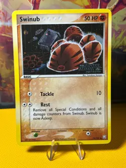Swinub 79/109 Holo EX Team Rocket Returns Stamped Pokemon 2004 - Image 1