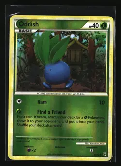 Pokemon ODDISH 60/90 Reverse Holo (2010 Undaunted) LP/Light Play - Image 1