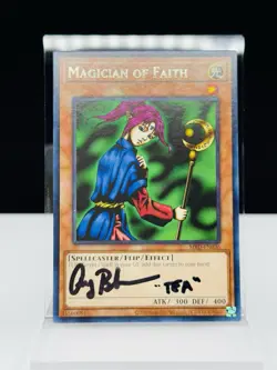 Magician of Faith Yu-Gi-Oh TCG #MRD-EN036 Autographed & Quoted By Amy Birnbaum - Image 1