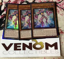 3x (M/NM) - Vision HERO Faris - RA01-EN004 - Ultimate Rare - 1st Edition YuGiOh - Image 1