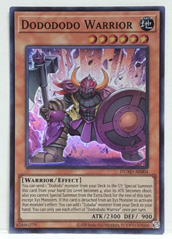Yugioh Asia-English Dodododo Warrior DUAD-AE004 Super Rare - Image 1