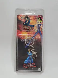 Yugioh ! Collectible Trading Pin & Key Tag Chain Red Eyes Black Dragon 2002 - Image 1