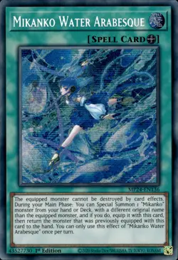 Mikanko Water Arabesque - Prismatic Secret Rare 1st Ed MP24-EN136 - NM - YuGiOh - Image 1