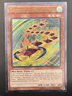 YUGIOH SPEEDROID TERRORTOP ULTIMATE RARE 1ST EDITION VERY GOOD OP03-EN002 - Image 1