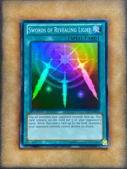 Yugioh Swords of Revealing Light YS13-ENV13 Super Rare 1st Ed LP - Image 1