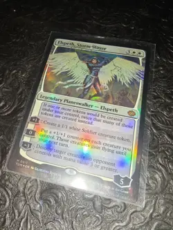 Elspeth, Storm Slayer Halo Foil Tarkir: Dragonstorm MTG Card Near Mint Condition - Image 3