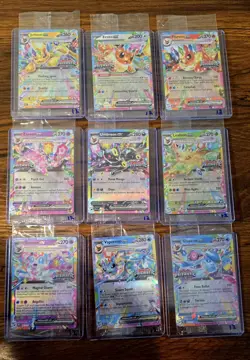 Prismatic Evolutions Surprise Box Stamped EX Promo Cards NM 9/9 Complete Set 12. - Image 1