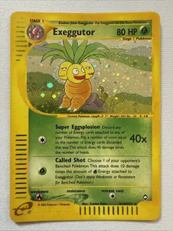 Exeggutor H10/H32 Aquapolis Holo Rare E-Reader Pokemon Card Partial Swirl - Image 2