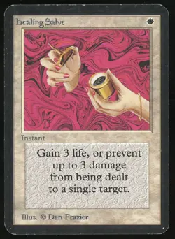 1993 MTG Magic the Gathering Card Alpha Healing Salve Raw MP Gaming Card TCG - Image 1