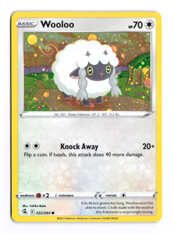 Wooloo 222/264 Cosmos Foil Black Star Promo GALAXY SWIRL Pokemon Card TCG LP - Image 1