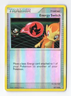 Energy Switch 107/130 Reverse Holo Uncommon Diamond Pearl Pokemon Card LP - Image 1