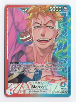 Marco OP08-002 Alternate Art Parallel Leader One Piece Card Game English TCG NM - Image 1