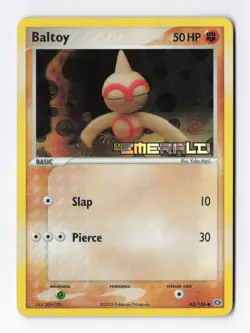 Baltoy 43/106 Reverse Foil Common EX Emerald 2005 Pokemon Card TCG LP/NM - Image 1