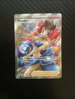 Pokemon TCG Phoebe Battle Styles Trainer Full Art Ultra Holo Card 161/163 NM - Image 1