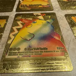 Pokemon Pikachu Lot of 11 GOLD FOIL cards - Fan Art Pikachu - secret rares - Image 3