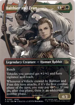 Balthier and Fran (393) BORDERLESS Final Fantasy Magic MTG NM - Image 1