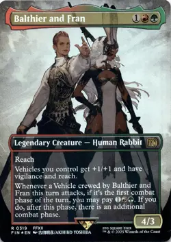 Balthier and Fran (0319) FOIL BORDERLESS Final Fantasy Magic MTG NM - Image 1