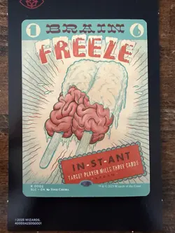 Brain Freeze ?? Borderless NonFOIL ?? MTG NM (0002) Encyclopedia Secret Lair - Image 1