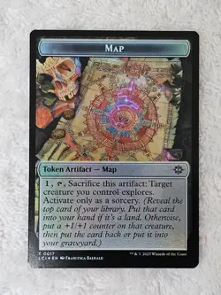 MTG Map Golem 17/13 Double-Sided Token Foil The Lost Caverns of Ixalan T - Image 1