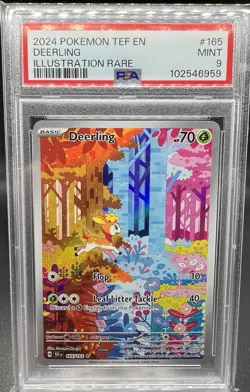 2024 Pokemon Temporal Forces DEERLING 165/162 Holo PSA 9 Mint - Image 1