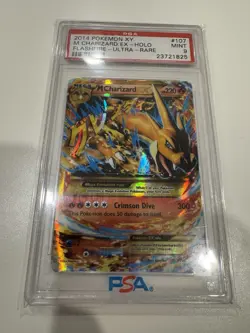 Mega M Charizard EX (Y) (Secret) 107/106 Flashfire Holo Pokemon 2014 PSA 9 🔥 - Image 1