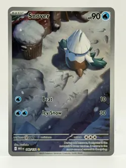 2025 Near Mint Pokemon Snover 140/132 IR Mega Evolution Illustration Rare NM - Image 1