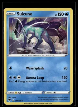 2020 Sword & Shield - Darkness Ablaze Suicune Basic/Rare Holo #37 - Image 1