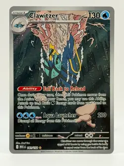 2025 Near Mint Pokemon Clawitzer 141/132 IR Mega Evolution Illustration Rare NM - Image 1