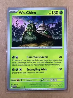 2024 Pokemon Surging Sparks - 15/191 Wo-Chien Regular - NM - Image 1