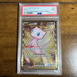 2023 Pokemon 151 Mew EX Full Art UPC Metal Promo Card #205/165 PSA 9 Mint - Image 1