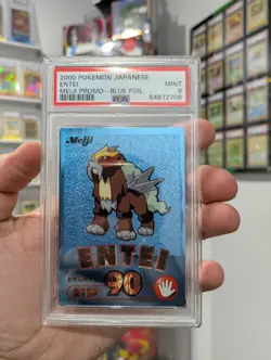 Pokemon Card 2000 PSA 9 ENTEI Holo Foil Japanese BLUE Meiji Promo POP 25 - Image 1