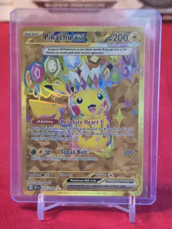 Pikachu ex Gold 247/191 Pokemon Card Surging Sparks! Neat Mint! - Image 1