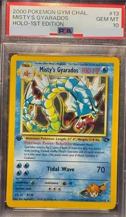 Pokemon TCG Misty's Gyarados Holo Rare Card #13/132 Gym Challenge PSA 10! - Image 1