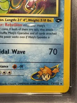 Pokemon TCG Misty's Gyarados Holo Rare Card #13/132 Gym Challenge PSA 10! - Image 4