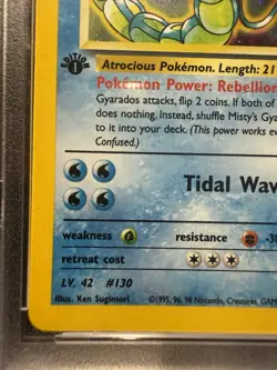 Pokemon TCG Misty's Gyarados Holo Rare Card #13/132 Gym Challenge PSA 10! - Image 5