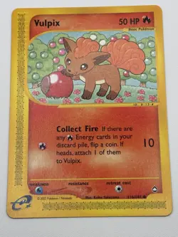 Vulpix 116/147 Aquapolis Common Regular 2002 WOTC Pokemon Card LP - Image 2