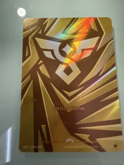 Riftbound Order Rune English Card 214b/298 Nexus Night Promo Foil NM/unplayed - Image 3